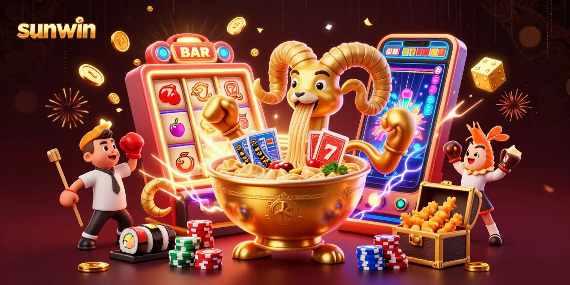 Experience excitement with sunwin's animated casino scene featuring vibrant characters and dynamic game elements.