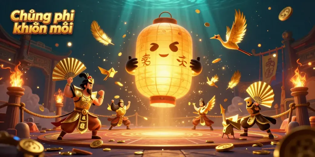 Experience thrilling promotions at Chương trình khuyến mãi amidst dazzling casino spirits and warriors.