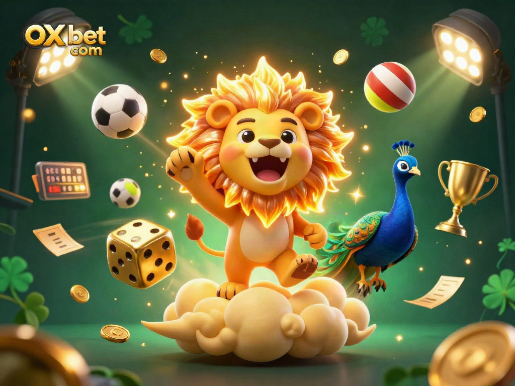 Experience thrilling gaming action at ox bet com with playful cartoon characters amid dynamic sports elements.