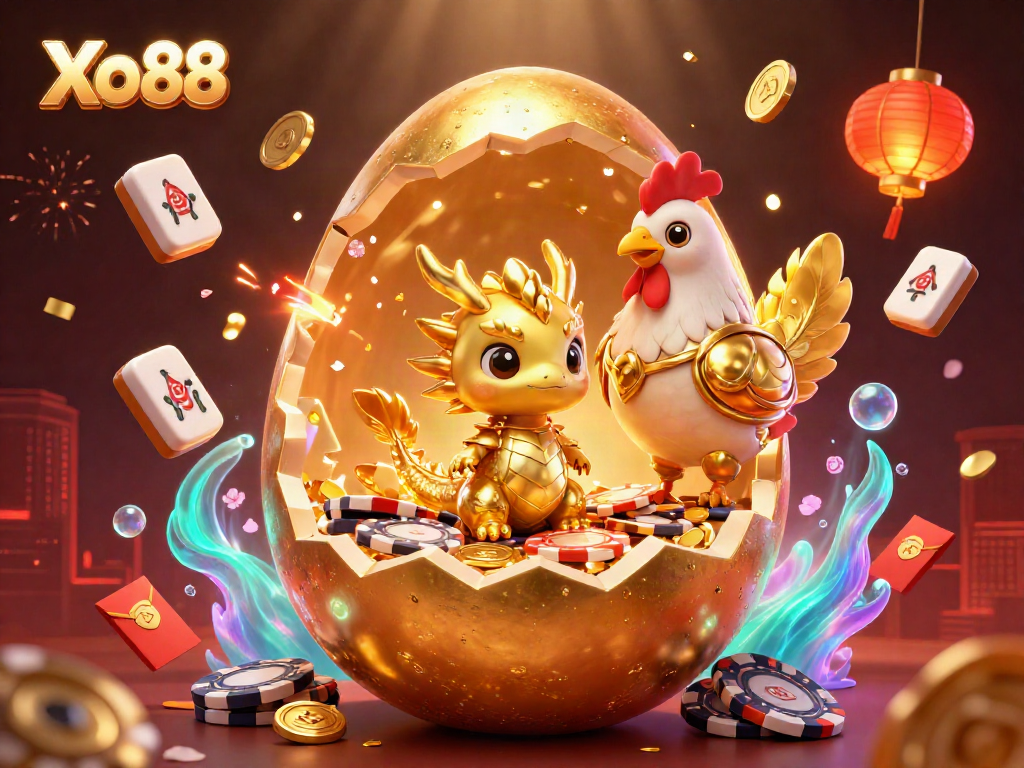 Xo88 offers exciting casino adventures featuring gold dragon characters and vibrant gaming elements.